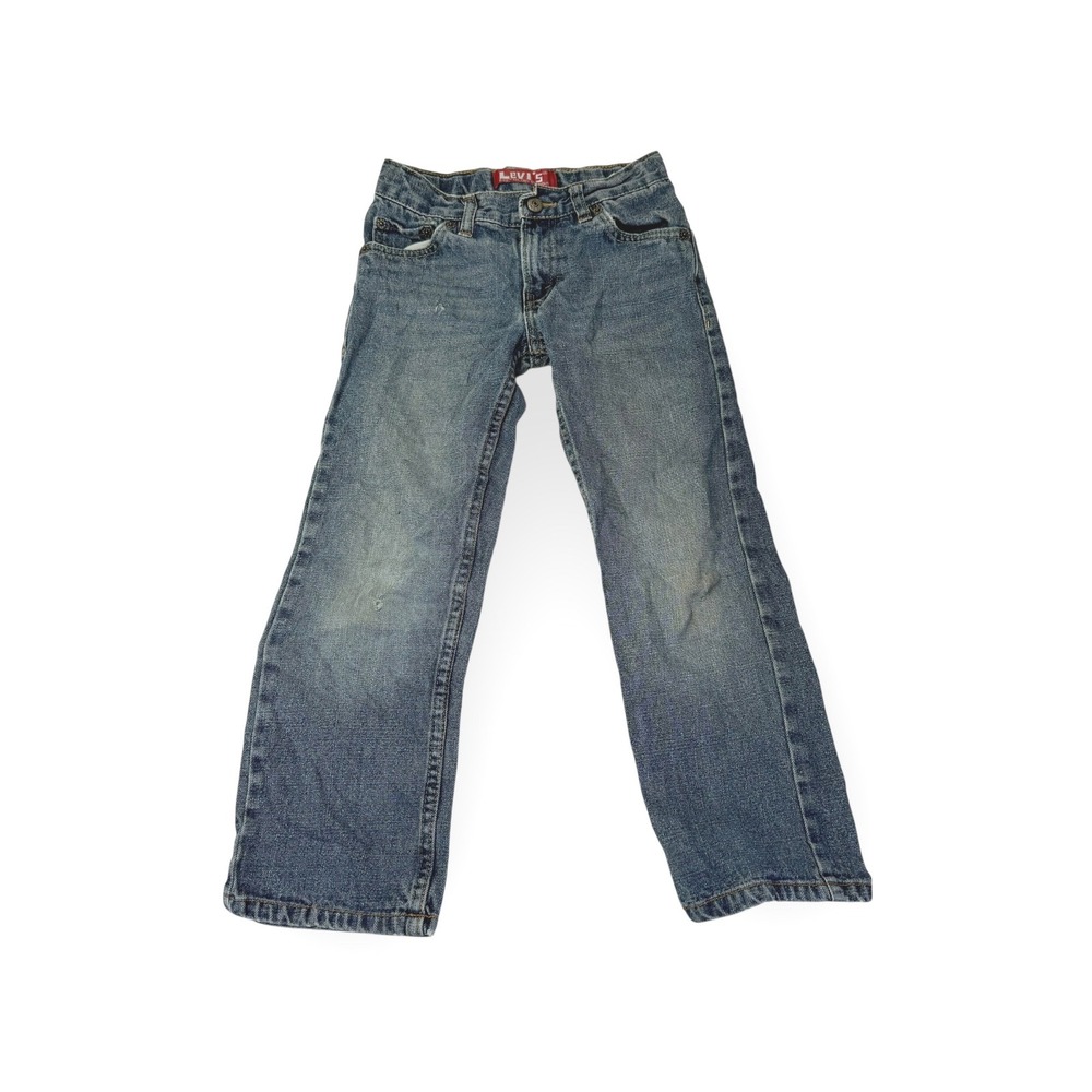 Levi's 549 Relaxed Straight Jeans‎ Kids Size 7 Blue Denim Distressed